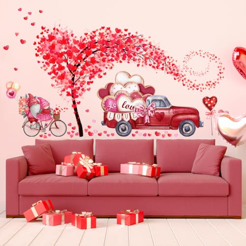 Vinilos decorativos para pared San Valentín 2 hojas 90x60 cm miniatura 1