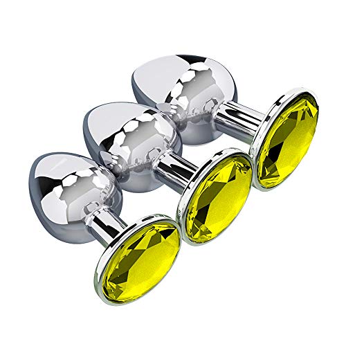 My secret life 3 peças 3 tamanhos de cristal de metal añus plúg miçangas joias B'ut.t PÚgs Brinqued