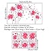Buer Homie Flower and Butterflies Wall Stickers for Adults, Pink Flower Wall Decals Decoration for Girls Bedroom, Pink Decor for Nursery Room, Floral Butterfly Wall Decor Peel and Stick for Bedroom