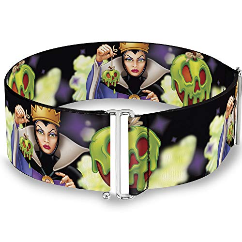 Buckle-Down Belt Women's Cinch Evil Queen Poisoned Apple Pose Poisoned Apple Black Greens Available In Adjustable Sizes