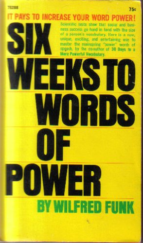 洋書 SIX WEEKS TO WORDS OF POWER WILFRED FUNK Six Weeks To Words Of Power: Wilfred Funk: 9788187572169
