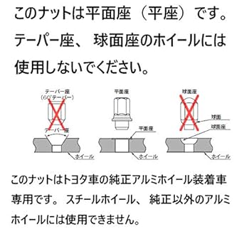 Amazon.co.jp: トヨタ『純正タイプ』6穴 アルミホイール用ナット