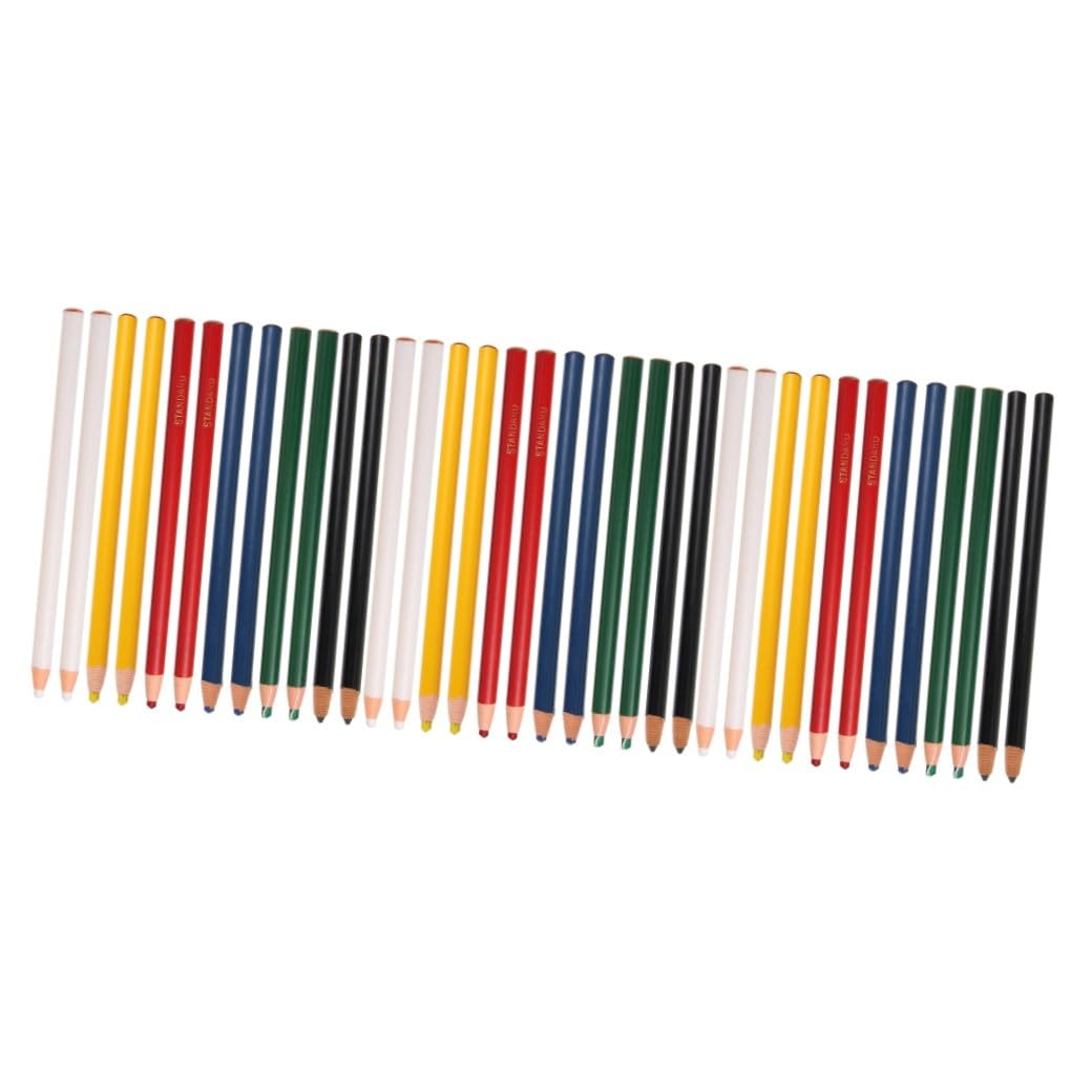 Tofficu 36pezzi Gessetti Cancellabili Per Tessuti e Pelle Marker Peel-off Colori Nero Rosso Blu Verde Giallo Bianco Per Cucito Disegno e Lavori Creativi
