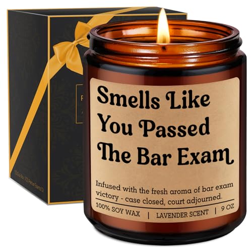 Miracu Candle Congrats Passed the Bar Exam Gifts New Lawyer Gifts for Women Men Future Attorney Passing Congratulations Funny Law School Graduation Prep Studying Idea for Graduate Grad Student