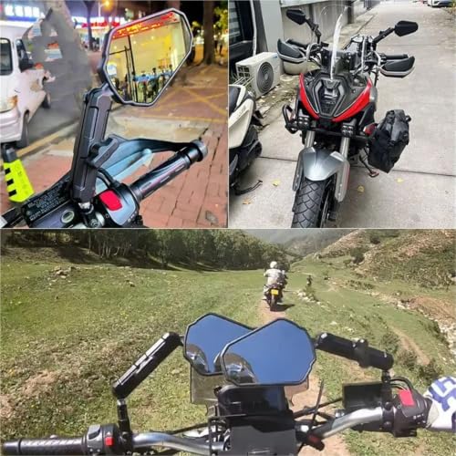 Espejo retrovisor universal para motocicleta ajustable y plegable 7