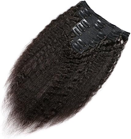 Hair Kinky Straight Clip In Human Hair Extensions Clip Ins Human Hair 9A Italian Coarse Yaki Brazilian Virgin Hair Clip In Extension 7pcs/lot,120gram/set 14inch