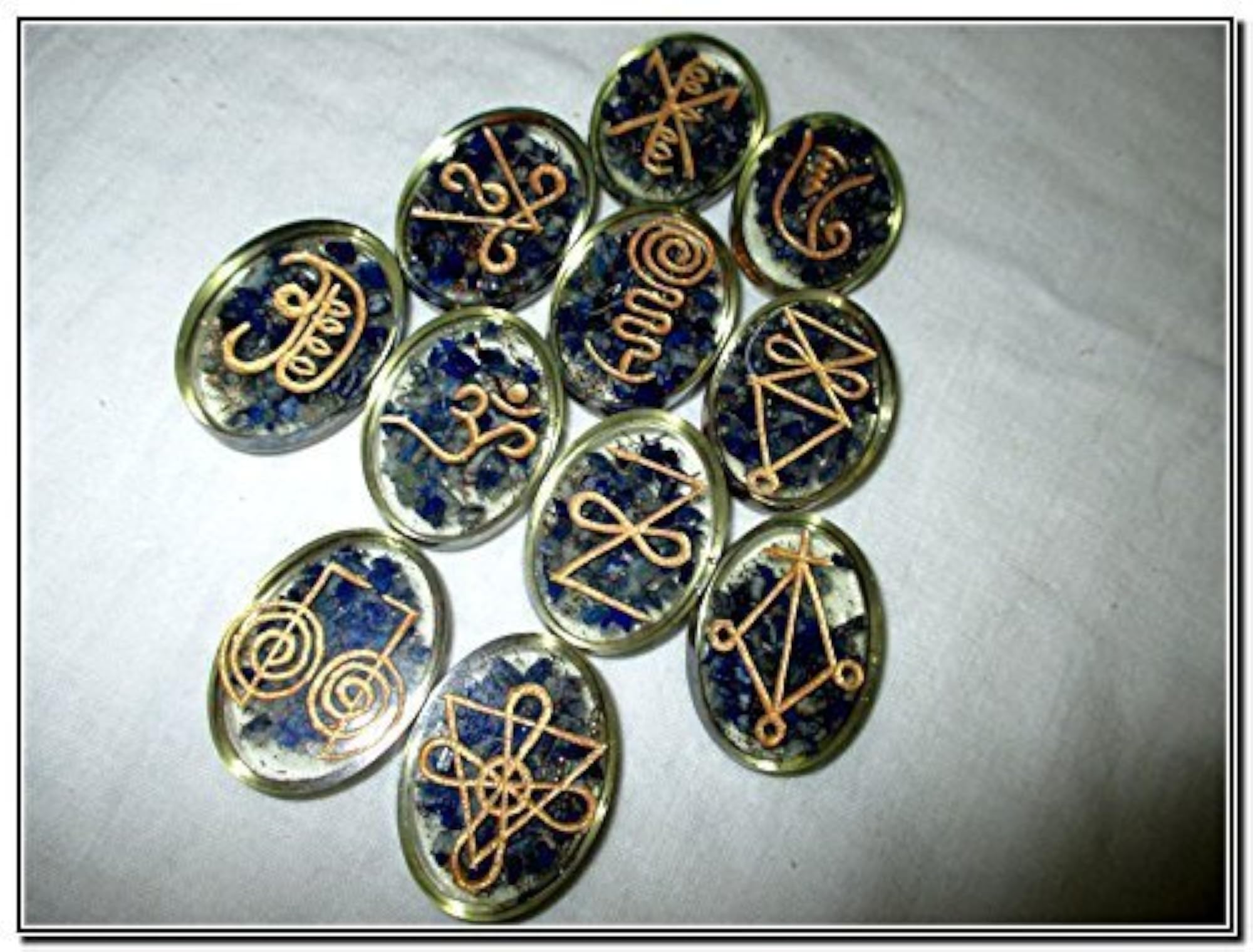 Lapis Lazuli Karuna Orgone Oval Set Gemstone