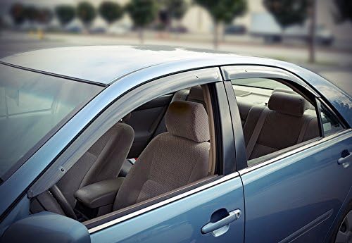 WellVisors Window Visors Wind Deflectors Compatible with Toyota 2002-2006 Camry Sedan Premium Series Rain Guards 3-847TY008