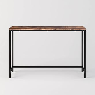 Console Table, Narrow Entryway Tables, Thin Sofa Table Behind Couch Table, Long Hallway Table for Living Room, Sturdy Coffee Snack Table, Side Table,End Table (Black & Brown)