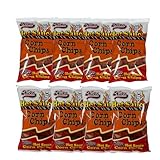 Nick's Hot Sauce Corn Chips, Spicy, 4 oz Bags, Pack of 8