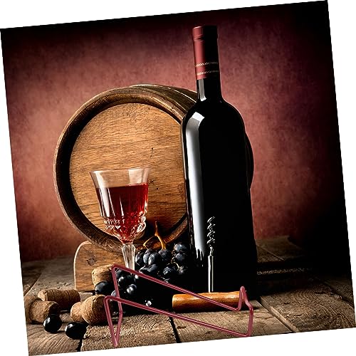 Soporte de botellas de vino metálico moderno 2 piezas miniatura 7