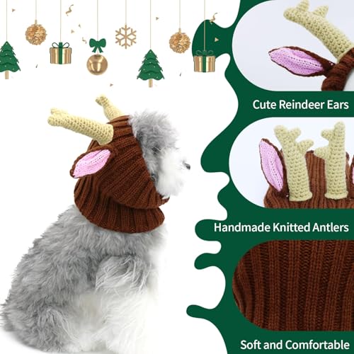 Gorro de Renos de Punto para Perro Talla Large miniatura 3
