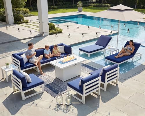 NICESOUL 11-Piece Luxury Aluminum Sectional