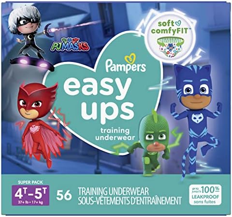 Pampers Easy Ups Training Pants Boys and Girls, 4T-5T, 56 Count, Super Pack