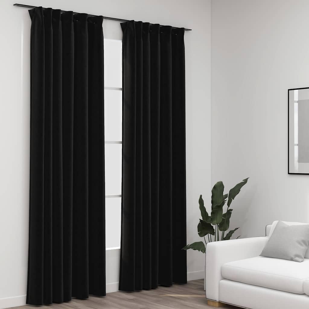 Rideaux occultants contre le froid lot de 2 rideaux isolants thermiques anthracite