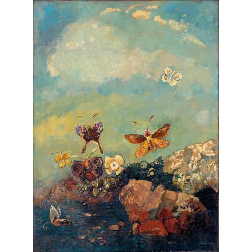Poster Odilon Redon Papillons 76x101 cm pour une décoration murale grand format