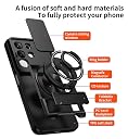 Glaxx Heavy Duty Ring Back Case Cover for Vivo Y29 4G/Y31 Pro/Vivo T4x/iQOO Z10x - Kickstand, Camera Slider Protection with Magnetic Ring Rugged Bumper Hard Back Cover gallery image