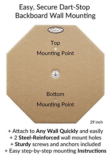 Dart-Stop 29 inch Tan Octagon Pro Dart Board Backboard | Wall Protector | Dartboard Surround