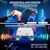 EJGAME Wireless Controller Compatible with Switch/Switch 2/Windows PC/Steam Deck/Android, Switch Pro Controller with Hall Effect Joysticks and Triggers,with USB Bluetooth Adapter for PC (White)