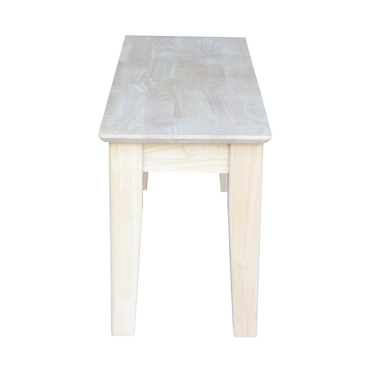 IC International Concepts Farmhouse Solid Wood Bench, 47", Unfinished