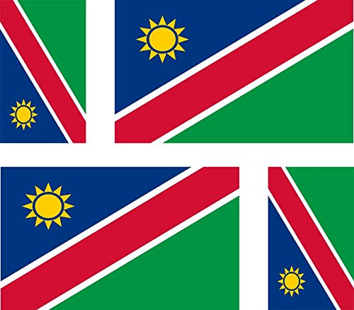 Akachafactory 4 x Autocollant Sticker Voiture Moto Valise pc Portable Drapeau Namibie namibien