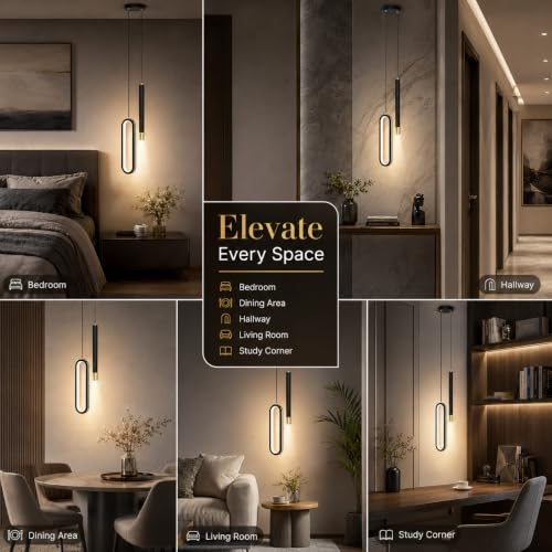 Image of Smartway Myra 18W LED Pendant Light with 3 Color Modes | Modern Hanging Ceiling Lamp for Bedroom, Living Room, Dining & Cafe | Ambient & Reading Light | 1 Year Warranty
