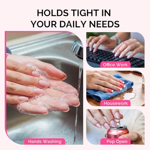 Image of MelodySusie Super Strong Nail Glue, Semi Solid Nail Glue Press On Nails, Quick Drying, No UV Lamp Needed, Long Lasting, Nail Glues DIY Home Salon Manicure 15ml