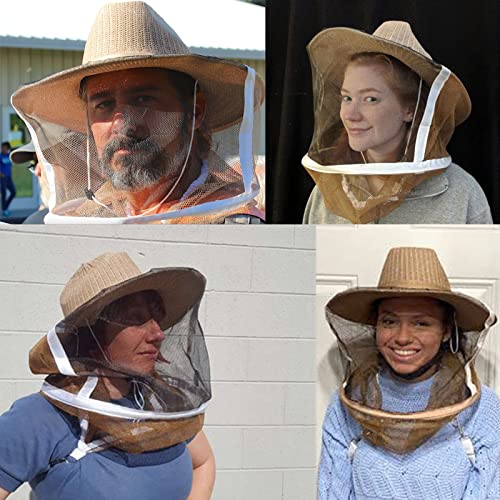 Nizefei Beekeeping Hat With Veil Bee Hat With High Visibility Veil Outdoor Professional Protector Bee Keeping Supplies #TOP6