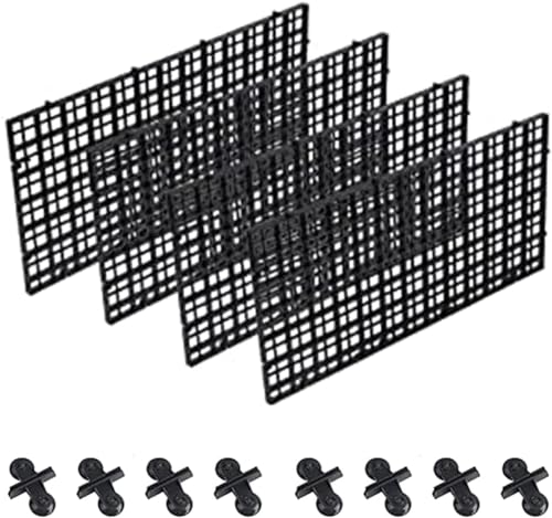 億兆堂 水槽用 仕切り板 セパレーター ベタ水槽仕切り ゴム吸盤付き キスゴム 水槽セパレータ フィルター 濾過 ネット ホルダー クリップ 水族館 フィルター プラスチック 30×15cm【ブラック 8点セット】