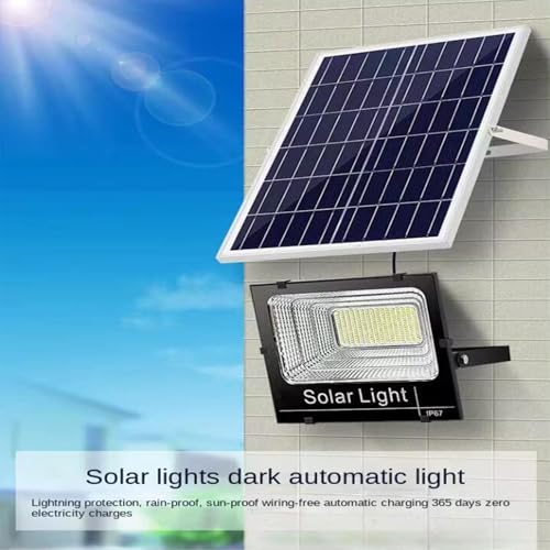 Projecteur solaire d'extérieur 200W IP67 avec télécommande pour jardin
