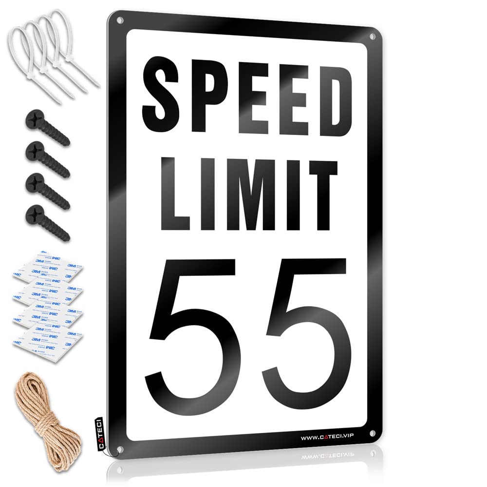 Fzfn Colour Funny Sign Love Decor Ready To Hang - Speed Limit 55 Mph Nice For Playroom(30X40cm)