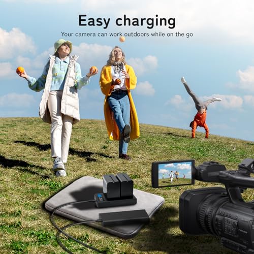 Batería NP-F970 de 8800 mAh y cargador USB doble para monitor de campo y focos LED de video 6