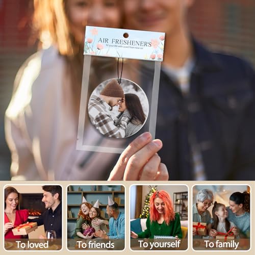 Image of Custom Air Fresheners with Picture for Car | Personalized Photo Air Freshener, Double-Sided Print, Long-Lasting Fragrance, Scent Choice Available, Round Shape
