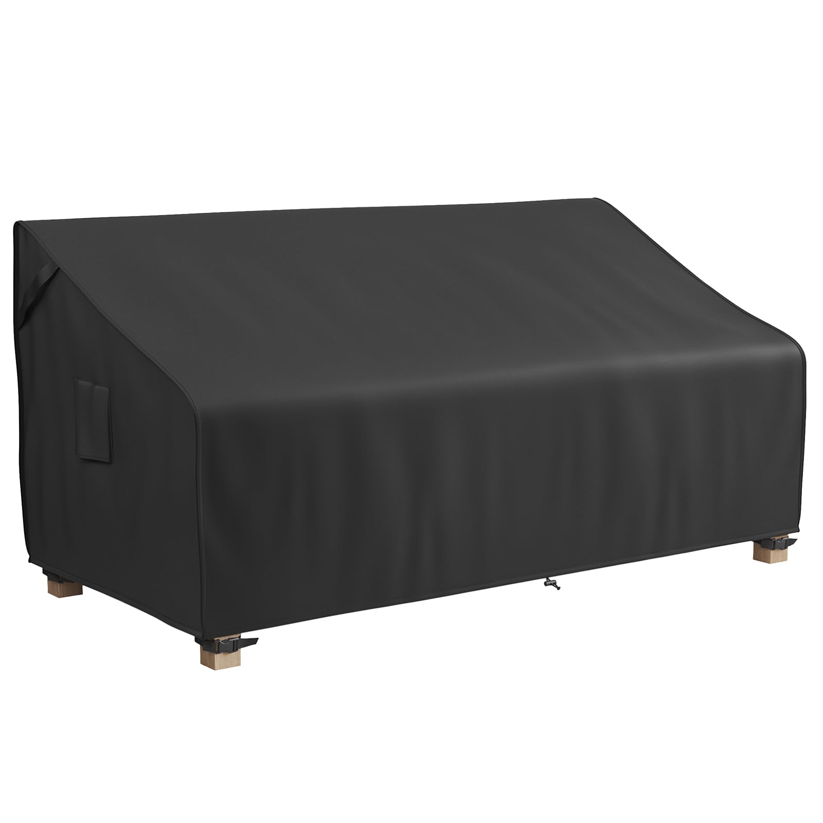 MR.COVER 3-Seater Outdoor Couch Cover Waterproof, Patio Furniture Cover for Sofa, Heavy Duty Outdoor Sofa Covers, Polyester &amp; Double-Stitched Seams, Fits up to 81" W x 42" D x 35" H, Classic Black