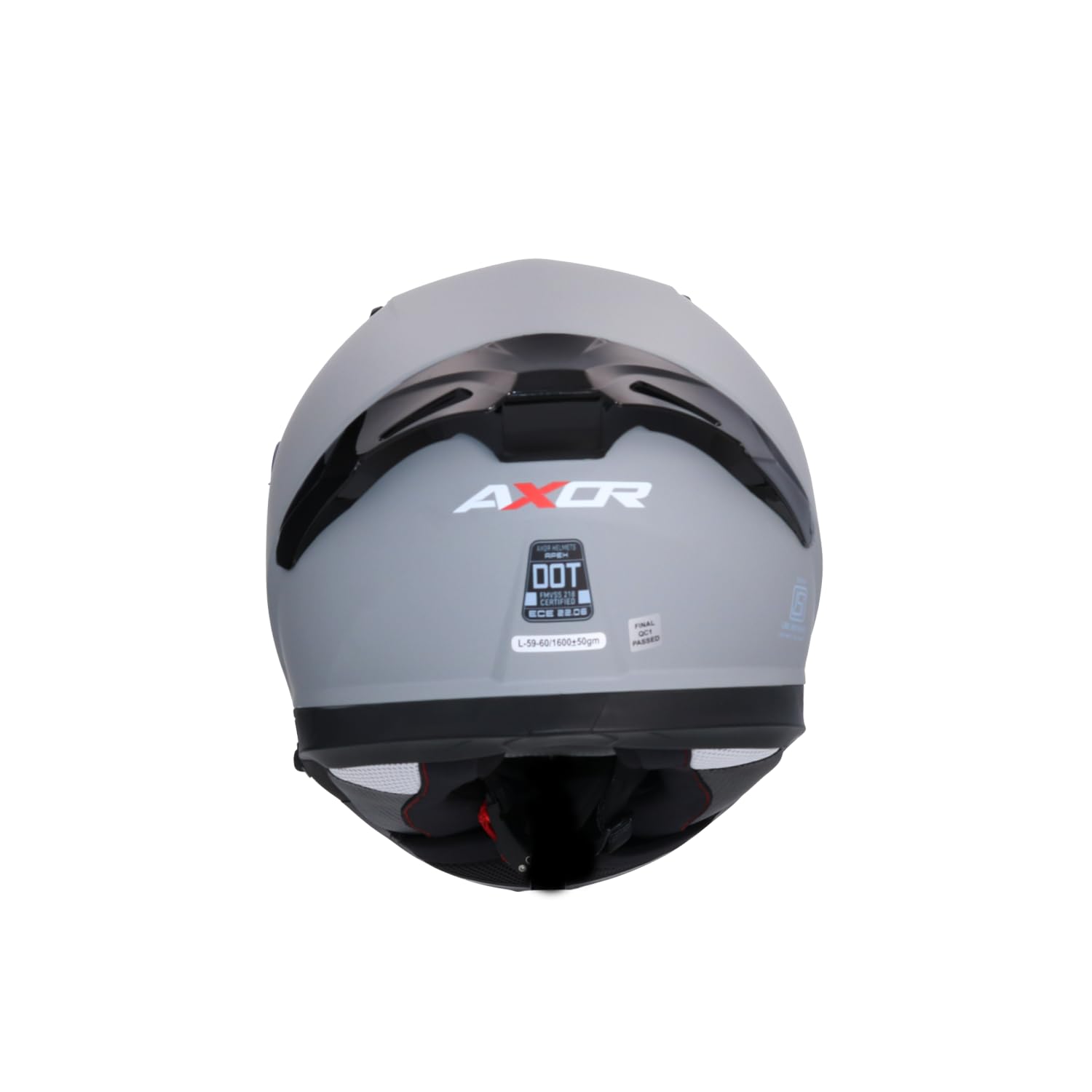 Casco AXOR Apex Solid Casco Integral de Moto Titanium Mate con Pantalla Extra y Lente Solar, Diseño Deportivo, Talla XXL