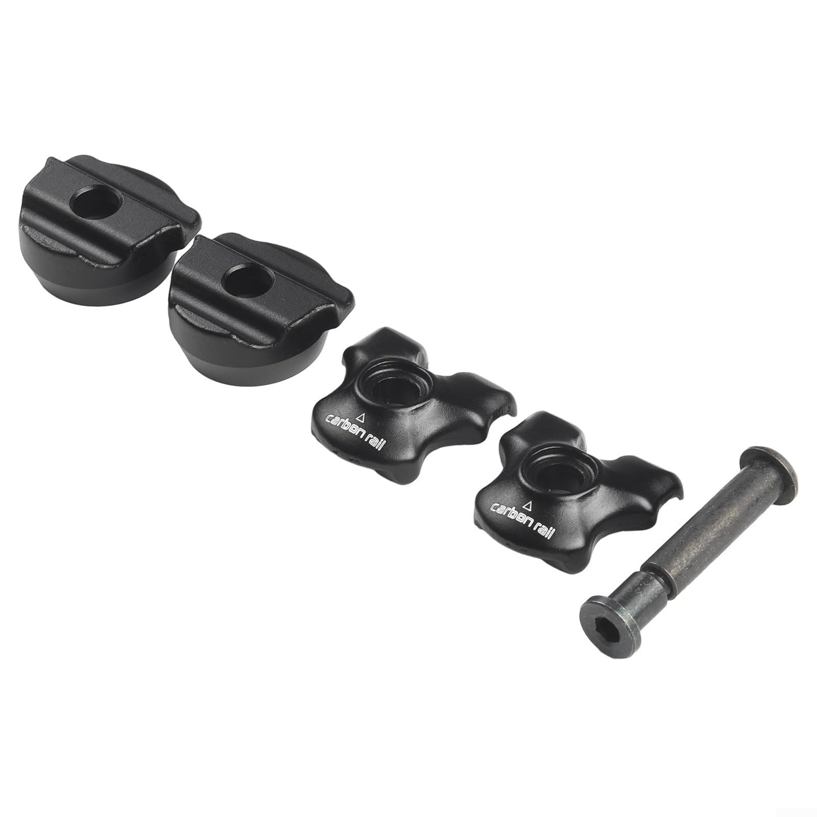 Morsetto per sellino per bicicletta, in metallo, per guide in carbonio, 7 x 9/7 x 7 mm, in acciaio, colore nero (7 x 9 mm)