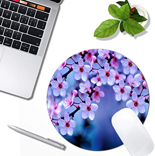 Beautiful Flowers Mouse Pad Round Non-Slip Rubber Mousepad Laptop Office Computer Decor Cute Desk Accessories Customized Design Mouse Pad #TOP3