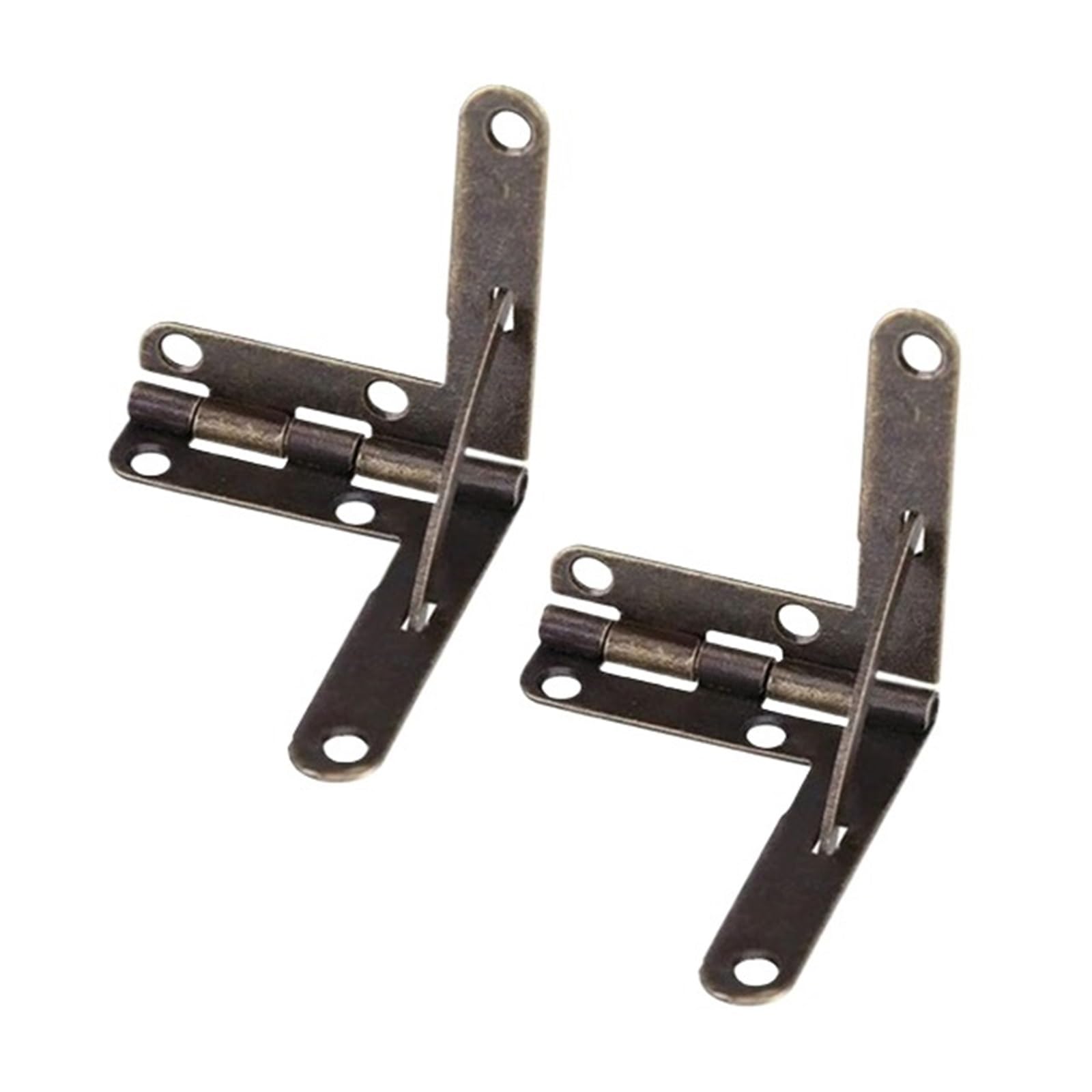 Kdhcvkz Black 2/10Pcs Antique Bronze Hinge Wooden 90 Degree Spring Furniture Hinge(Black)
