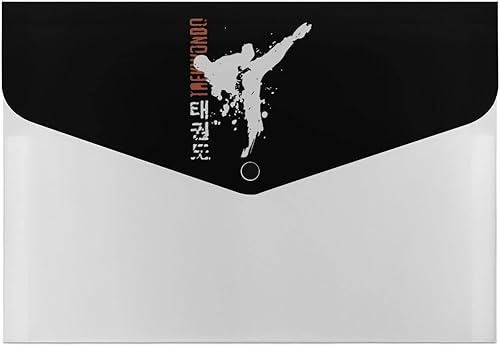 Taekwondo - Carpeta expandible de 6 bolsillos, organizador de documentos, carpetas de acordeón con cierre a presión