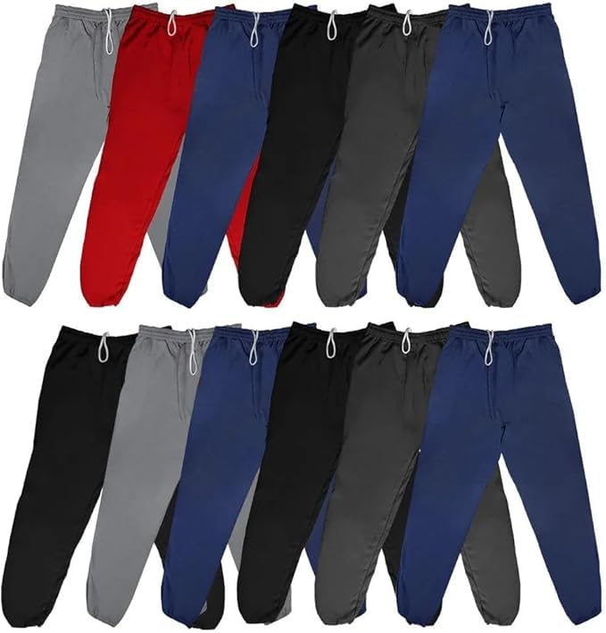 BILLIONHATS Mens Cotton Jogger Sweatpants Assorted Colors Sizes from S M L XL 2XL Great for Homeless Shelter