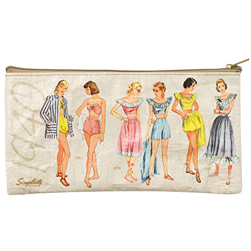Simplicity Vintage 1940's Fashion Small Zipper Pouch, 4.25'' x 8.5''