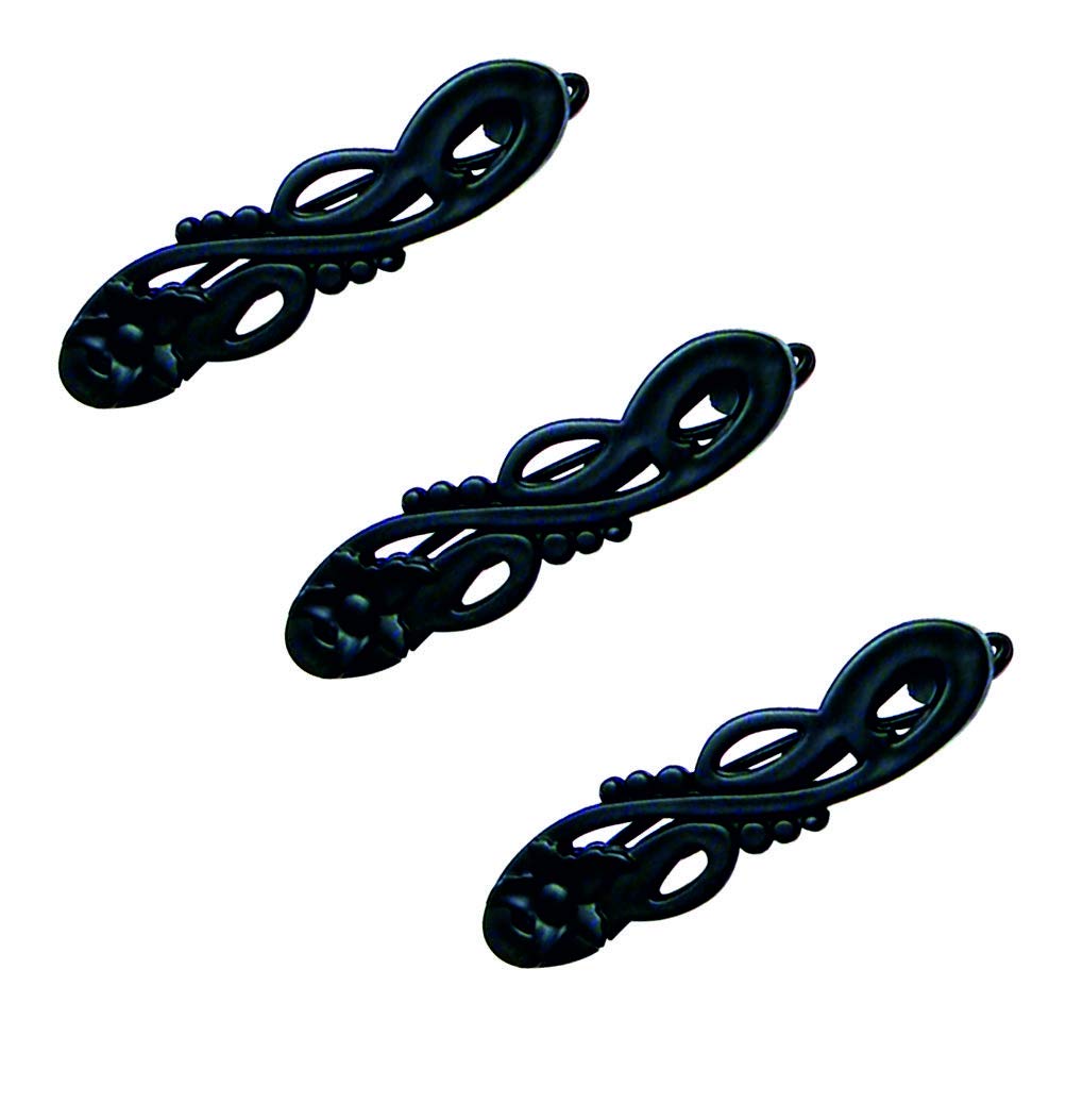 WESTEND Banana Barrette Hair Clip For Women Set of 3 Black 422 (B08D7BXTKX) Amazon Price History, Amazon Price Tracker