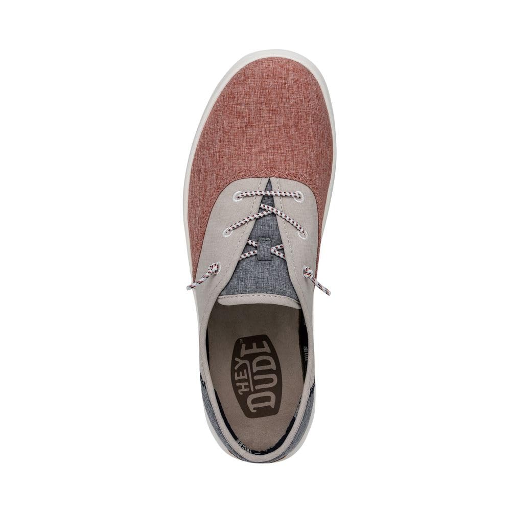 Hey Dude Conway Craft Linen Red White Blue Shoes Size 12 Lightweight Comfort Amazon.com | HEYDUDE Conway Craft Linen Red/White/Blue Size  main image 3