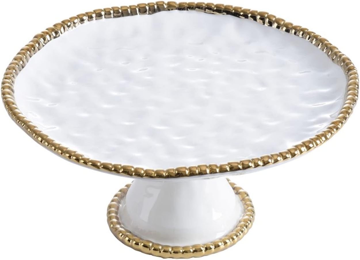 Pampa Bay Golden Salerno Round Cake Stand