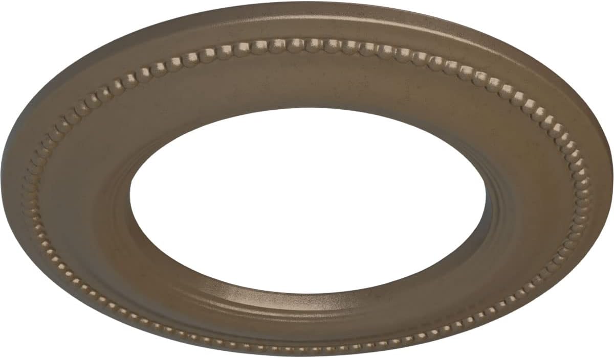 13"OD x 7 1/2"ID x 3/4"P Bradford Classic Ceiling Medallion (Fits Canopies up to 8 5/8"), Hand-Painted Warm Silver