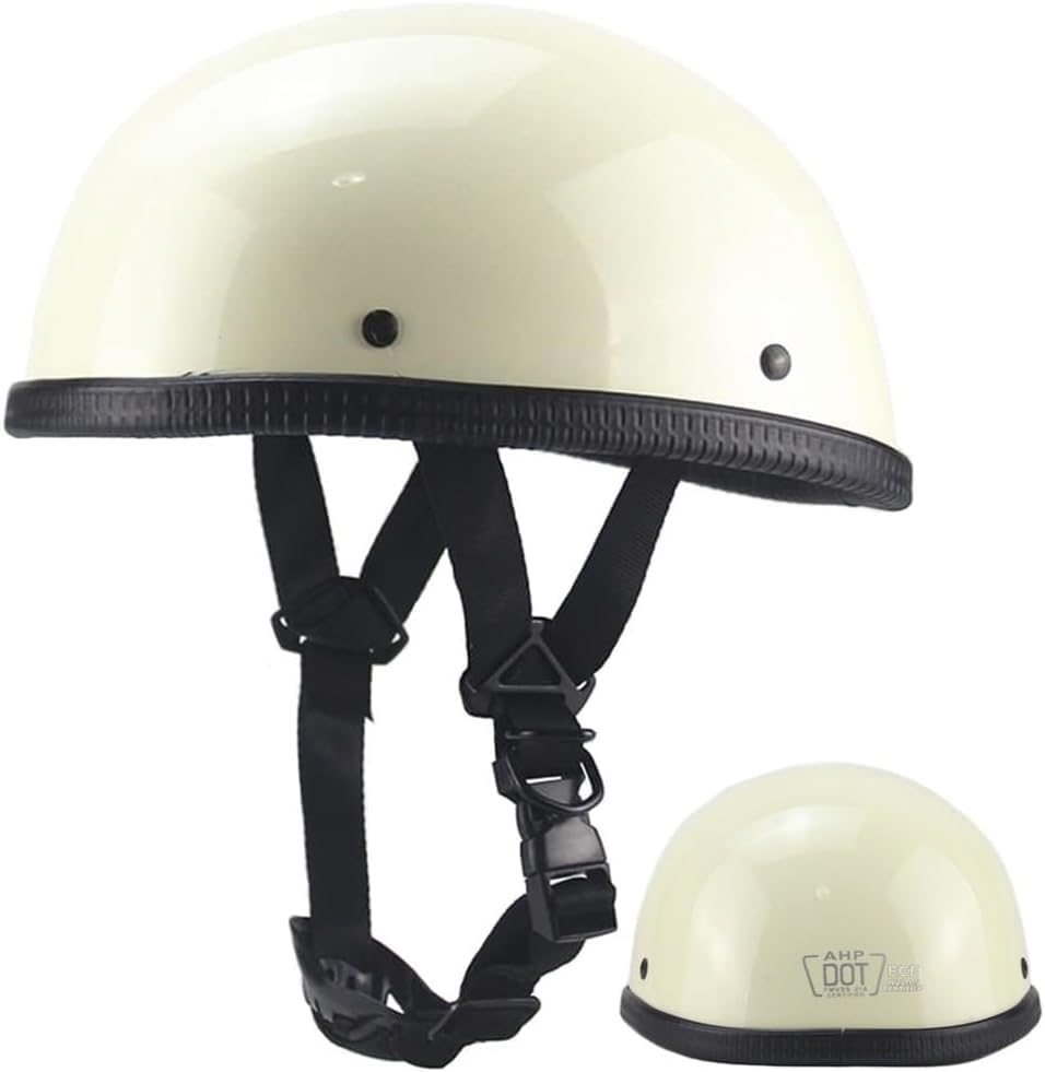 Casque moto rétro de style allemand demi-coque ouvert homme femme taille L 59-60cm