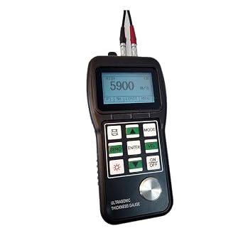 Portable Ultrasonic Thickness Gauge Meter Tester, Range 0.75mm300.0mm 0.03inch11.8 inch 0.01/0.1mm, Sound Velocity 1000m/s9999m/s with PC Software