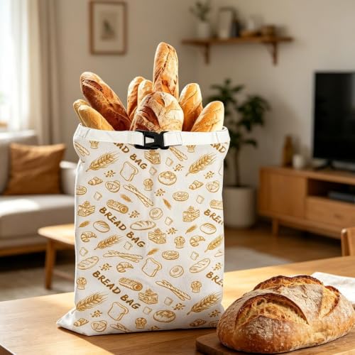 Sac à pain réutilisable en lot de 2 pour la conservation du levain
