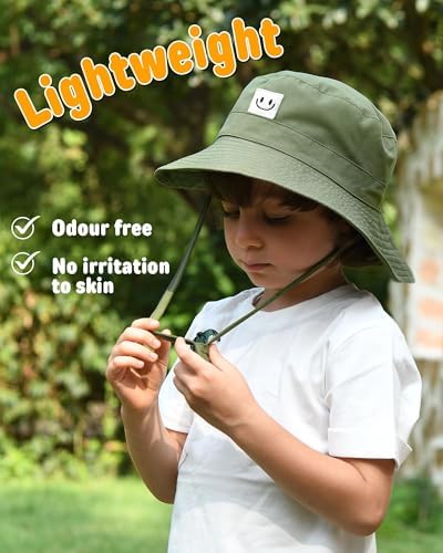 FURTALK Baby Sun Hat Smile Face Toddler Boys Girls Bucket Hat for Kids 0-5 Years — view 3
