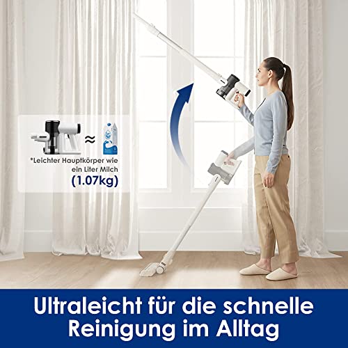 Tineco Pure ONE Air PET kabelloser Smart Staubsauger, leicht, ideal für Tierhaare, leise, leistungsstark, umwandelbar in einen Handstaubsauger, Zeitloses Design, installationsfreie Ladestation – Bild 3